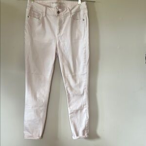 Old Navy pale pink Rockstar jeans with stretch mid rise size 10 very good shape